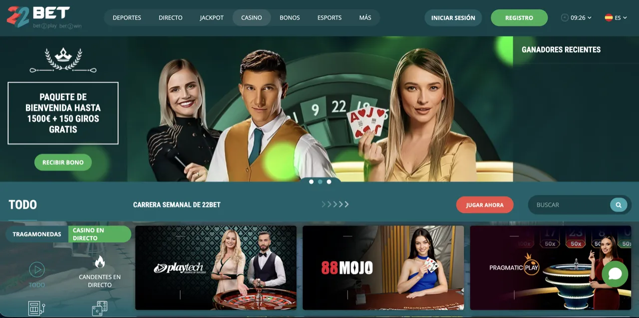 El casino de 22bet